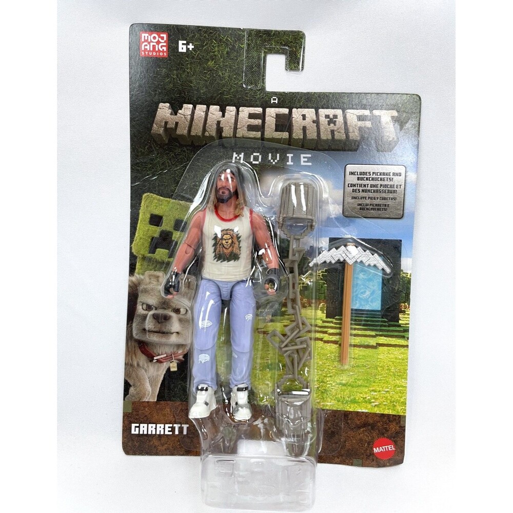 Minecraft Movie‎ Garret Action Figure Pickaxe Poseable Mattel Man Gift